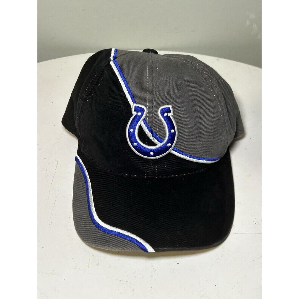 VINTAGE ANNCO NFL INDIANAPOLIS COLTS HOOK & LOOP TAB BACK‎ CAP HAT SPORTSWEAR